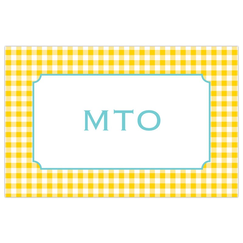 boatman geller classic check sunflower placemat