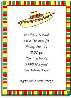 personalized invitations  fiesta
