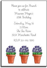 personalized invitations  very violet