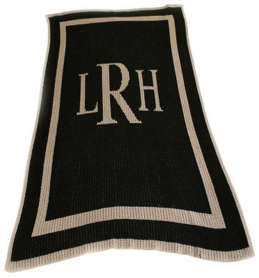classic monogram throw blanket