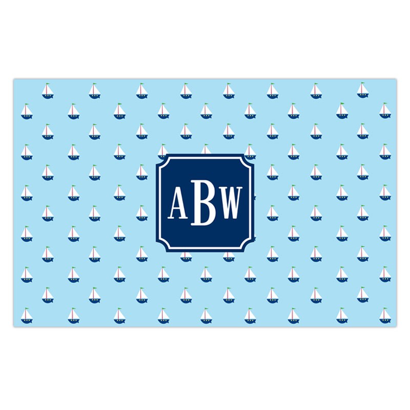 boatman geller little sailboat disposable placemats
