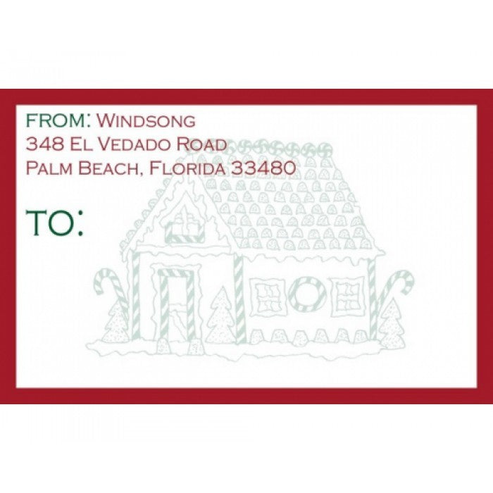 gingerbread house large mailing stickers
