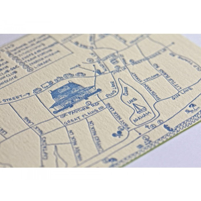 map of the wedding card
