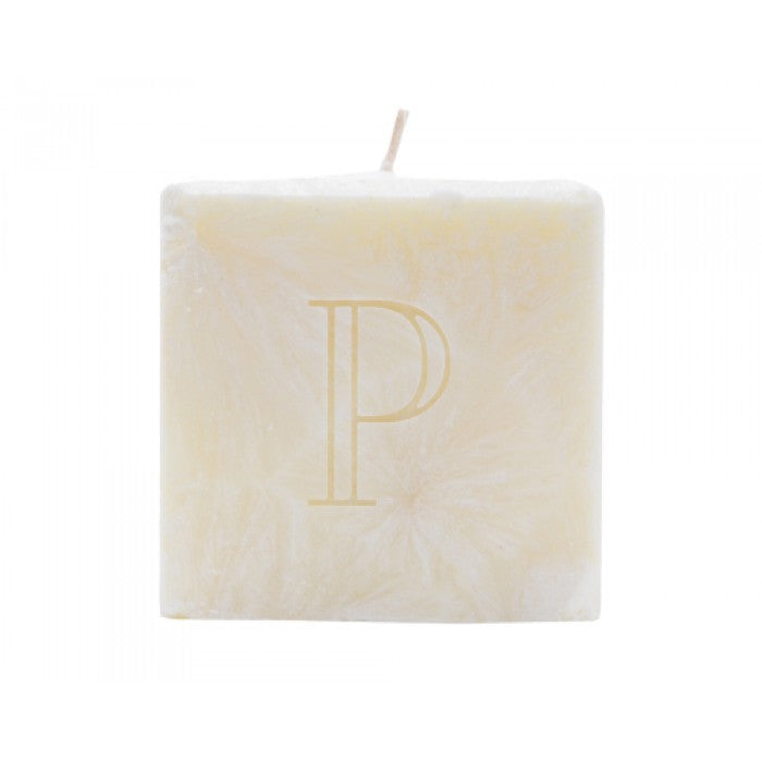 initial palm wax candle