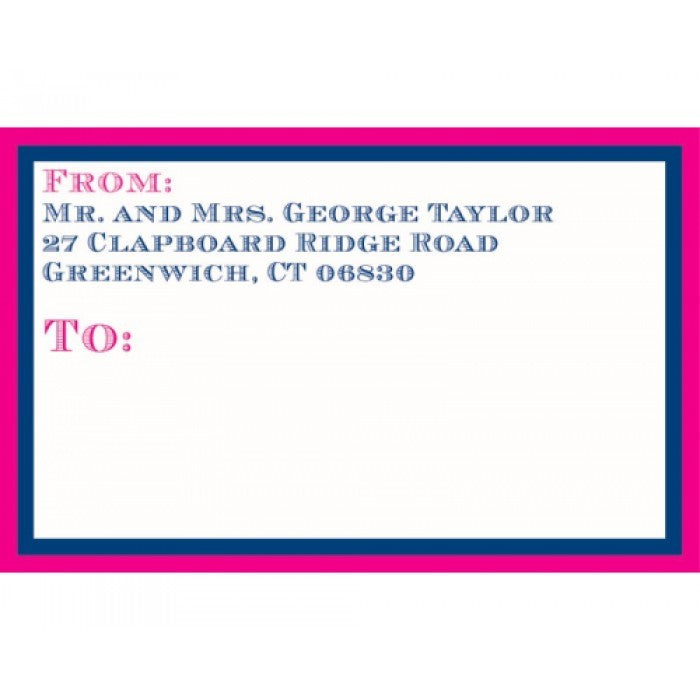 pink blue mailing stickers