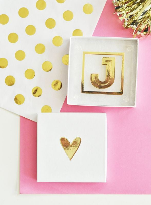 monogram glass coasters