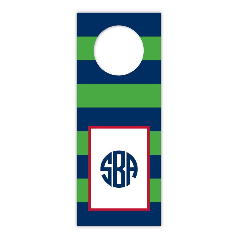 boatman geller rugby navy & kelly wine tags