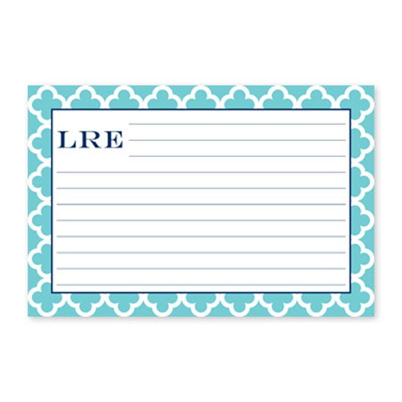 boatman geller bristol tile teal recipe card