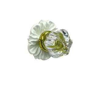 floret glass knob w/ gold post