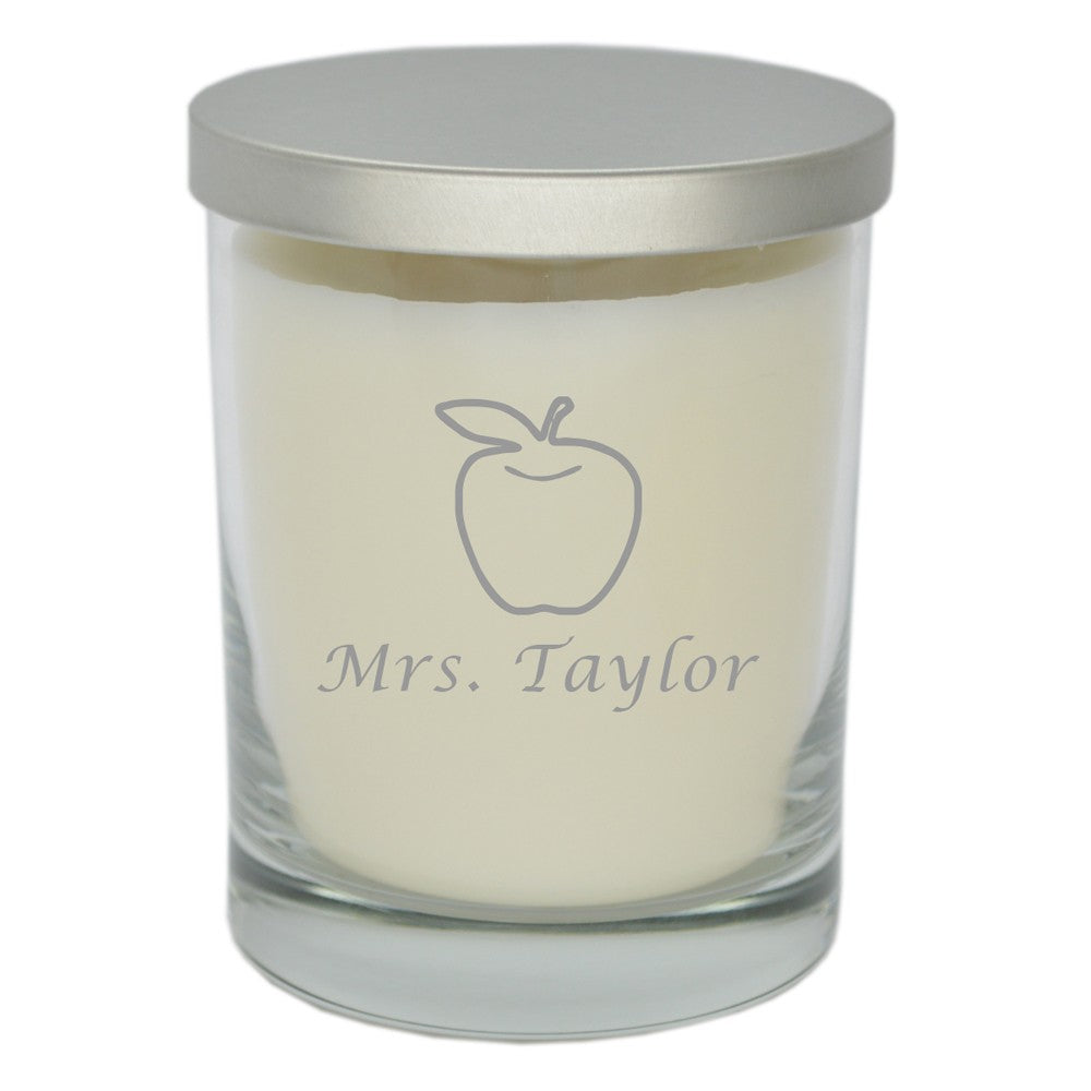 teacher appreciation silver soy candle