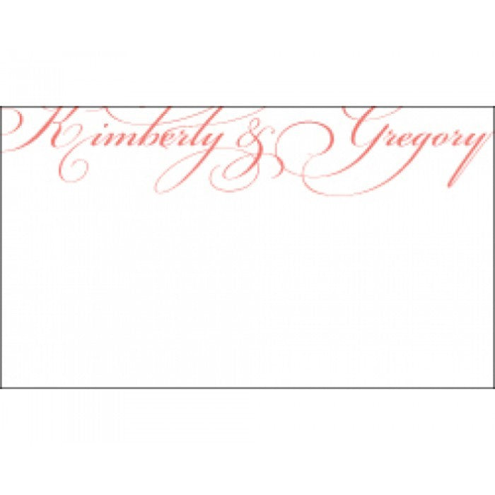 kim & greg place card