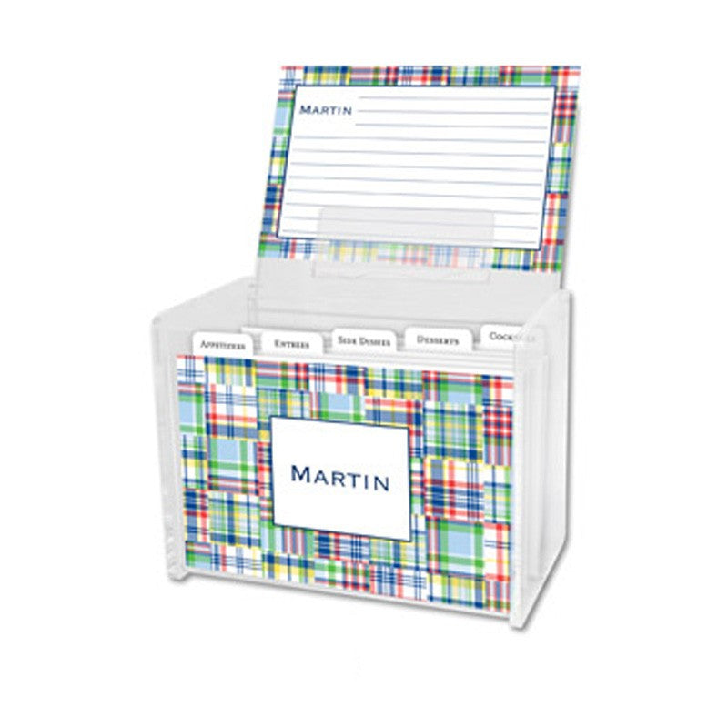 boatman geller zebra gray recipe box