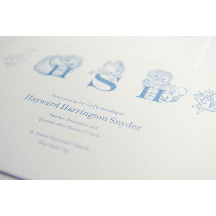 letterpress baby announcement - hayward