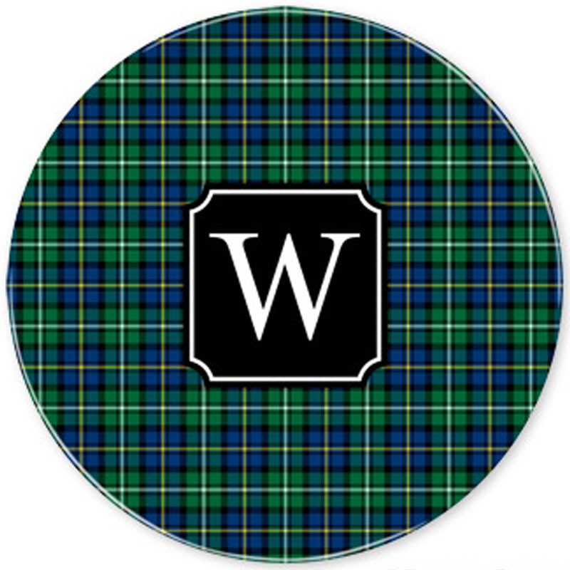 boatman geller black watch plaid plate