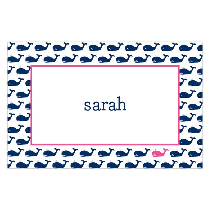 boatman geller whale repeat navy placemat