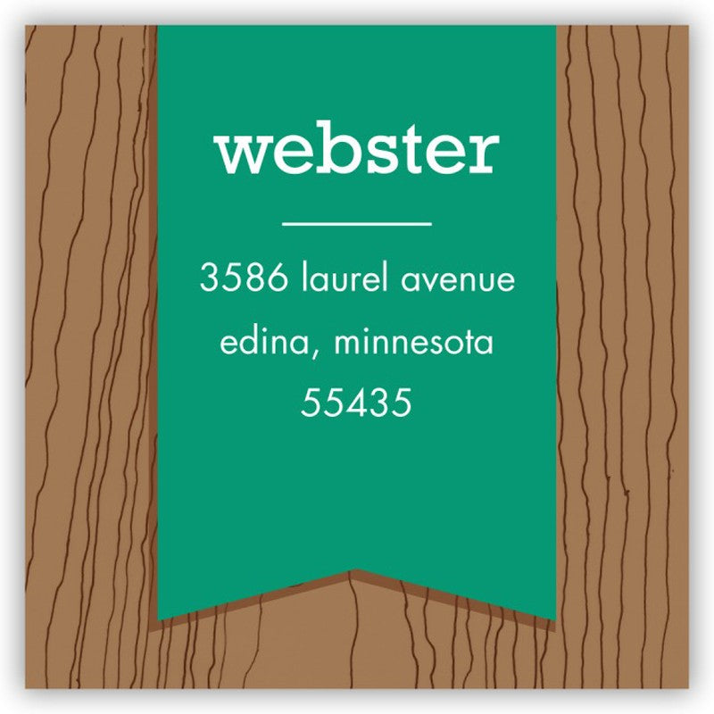 boatman geller faux bois emerald square sticker