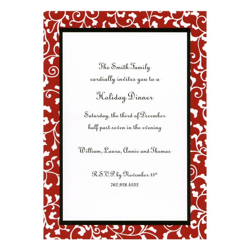 boatman geller vines red flat notecard