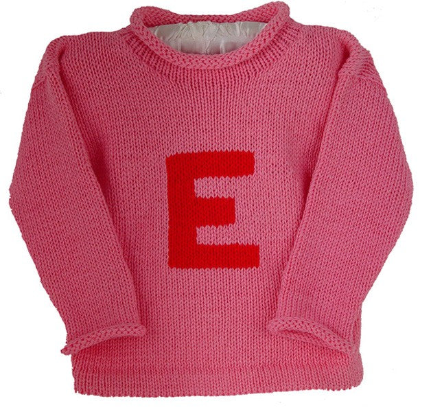 personalized color letter sweater