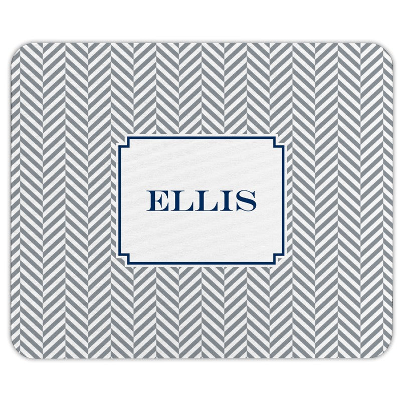 boatman geller herringbone gray mouse pad