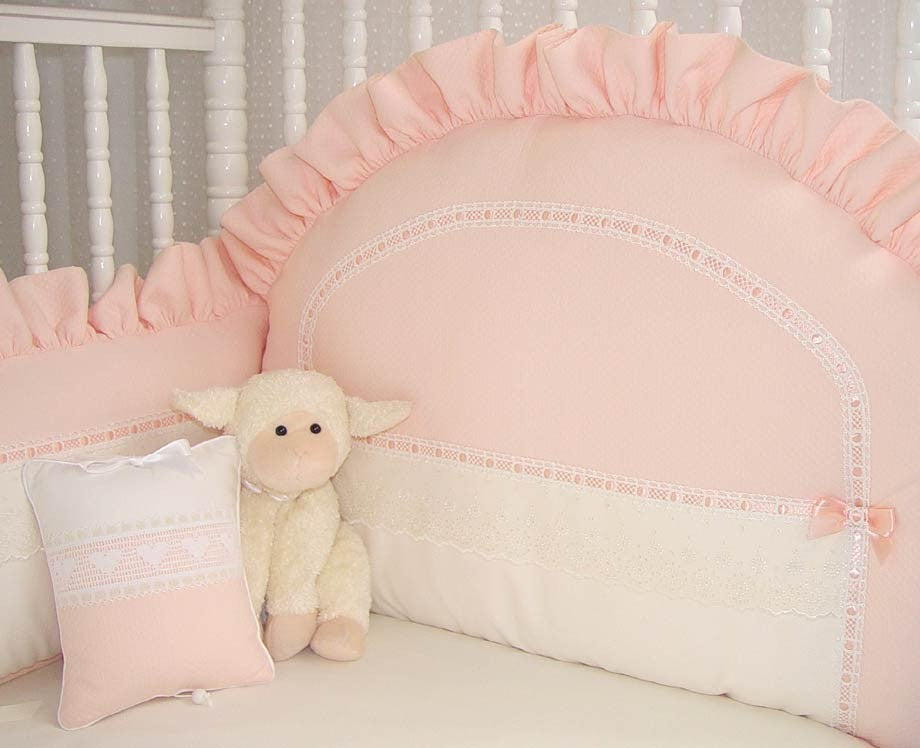 honeycomb peach crib bedding by blauen