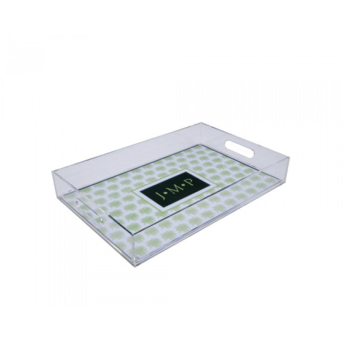 fern lucite tray