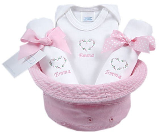 baby girl gift basket bucket