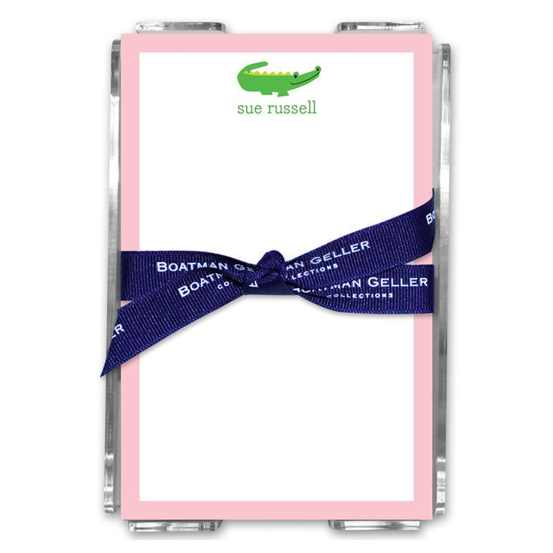 boatman geller alligator acrylic note sheets