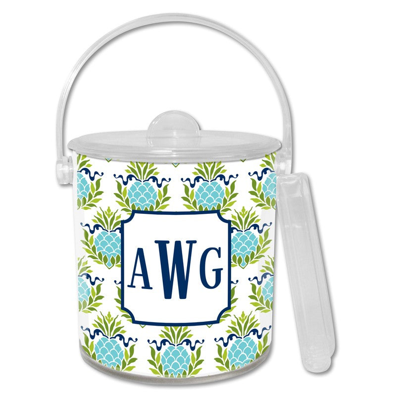 boatman geller pineapple repeat teal ice bucket