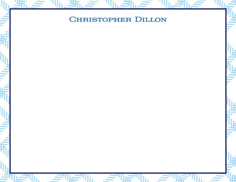 blue tartan children's stationary