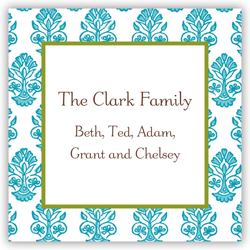 boatman geller beti teal square sticker