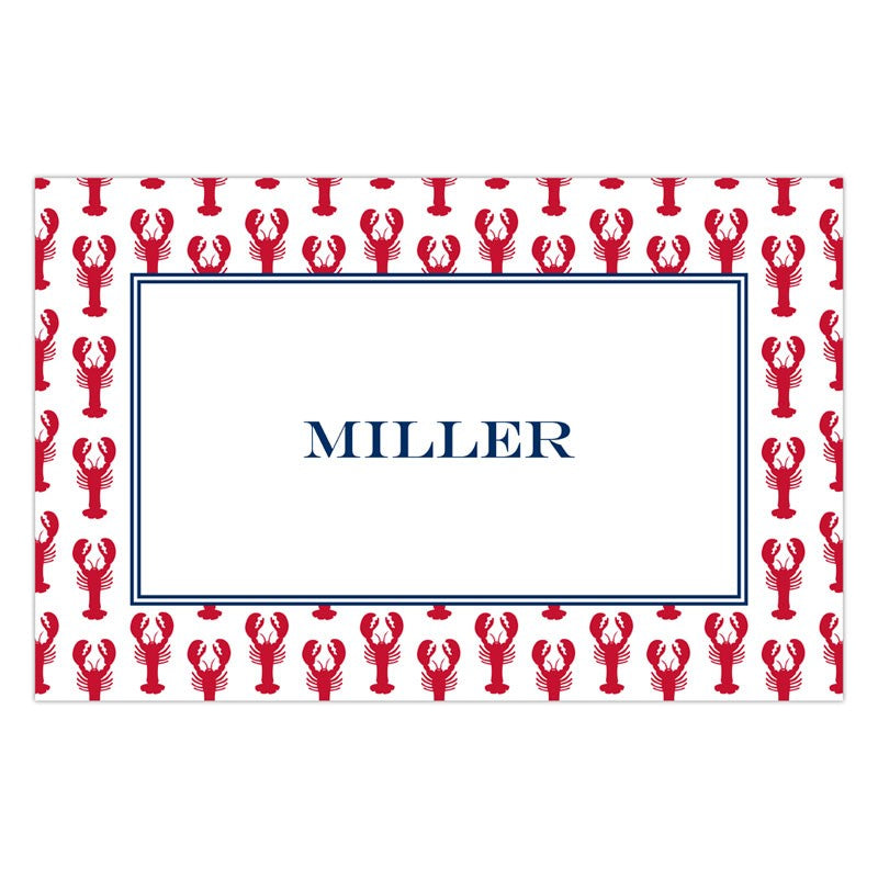 boatman geller lobsters red placemat