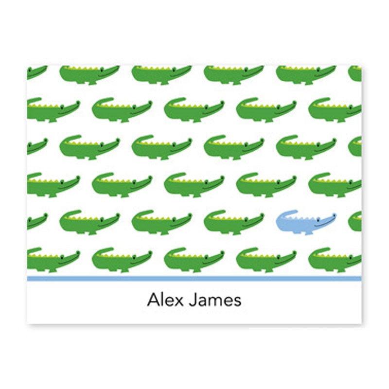 boatman geller alligator repeat blue fold over note