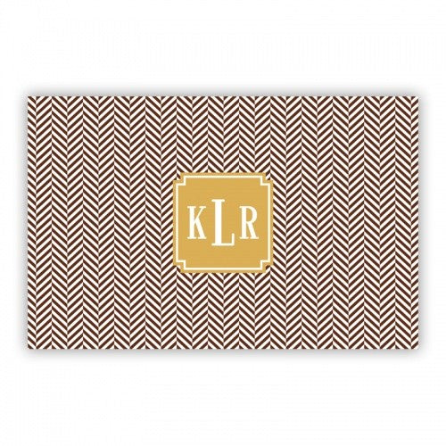 Herringbone Chocolate Large Lucite Tray Insert