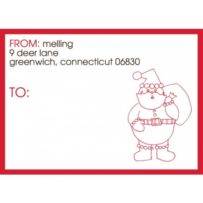 santa large mailing stickers