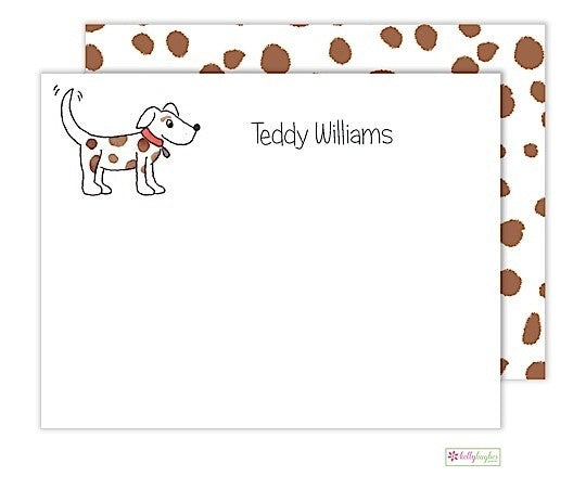 personalized - puppy dog flat notes