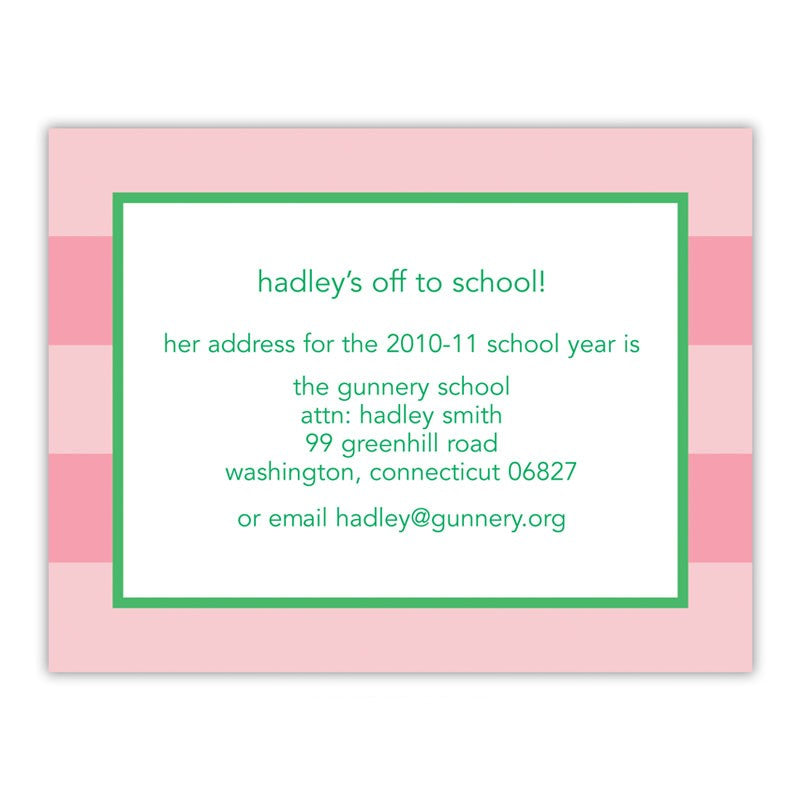 boatman geller rugby pink small flat notecard