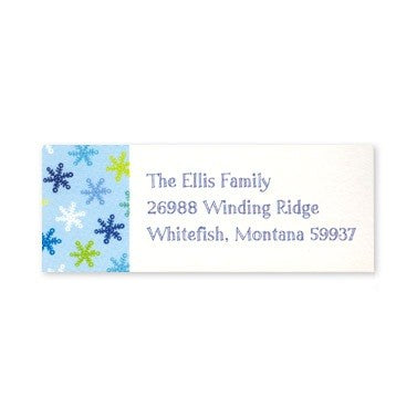boatman geller snowflake light blue address labels