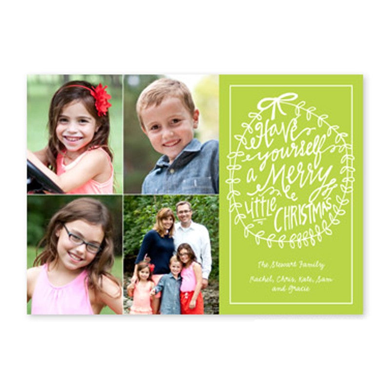 boatman geller merry little christmas lime photocard
