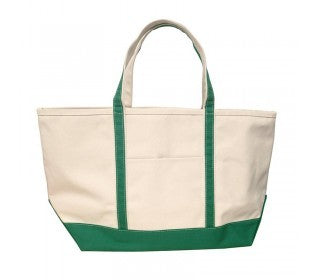boat tote - emerald green