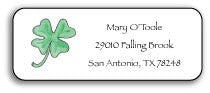 personalized address labels  lucky clover
