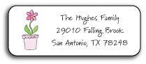 personalized address labels  blooming pink