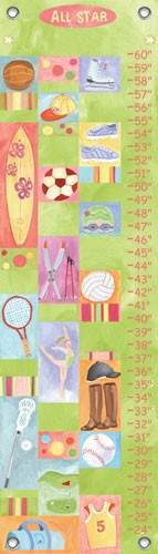 children's growth chart all-star girl