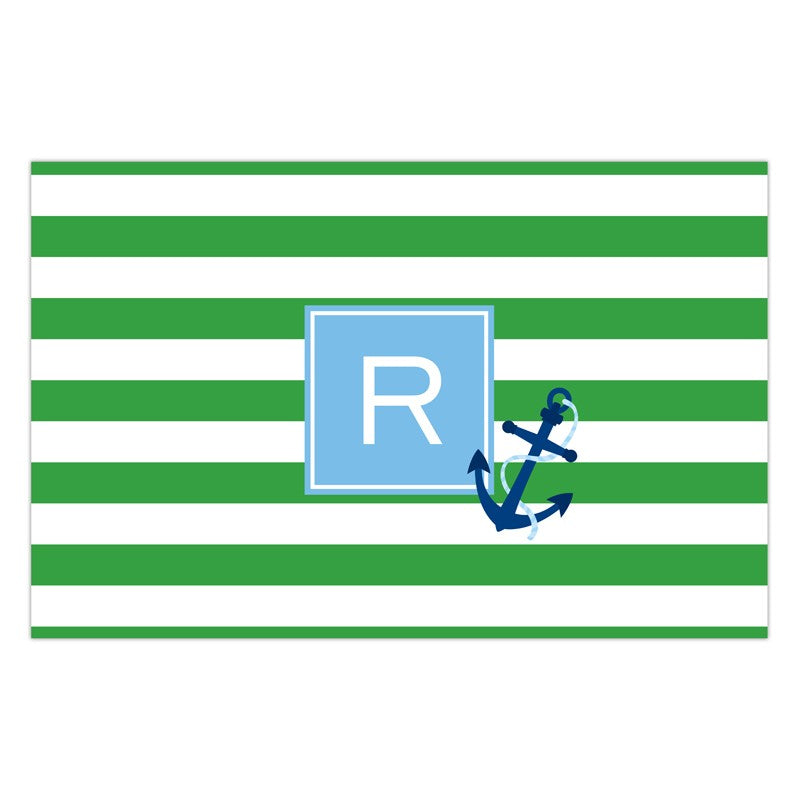 boatman geller stripe anchor disposable placemats