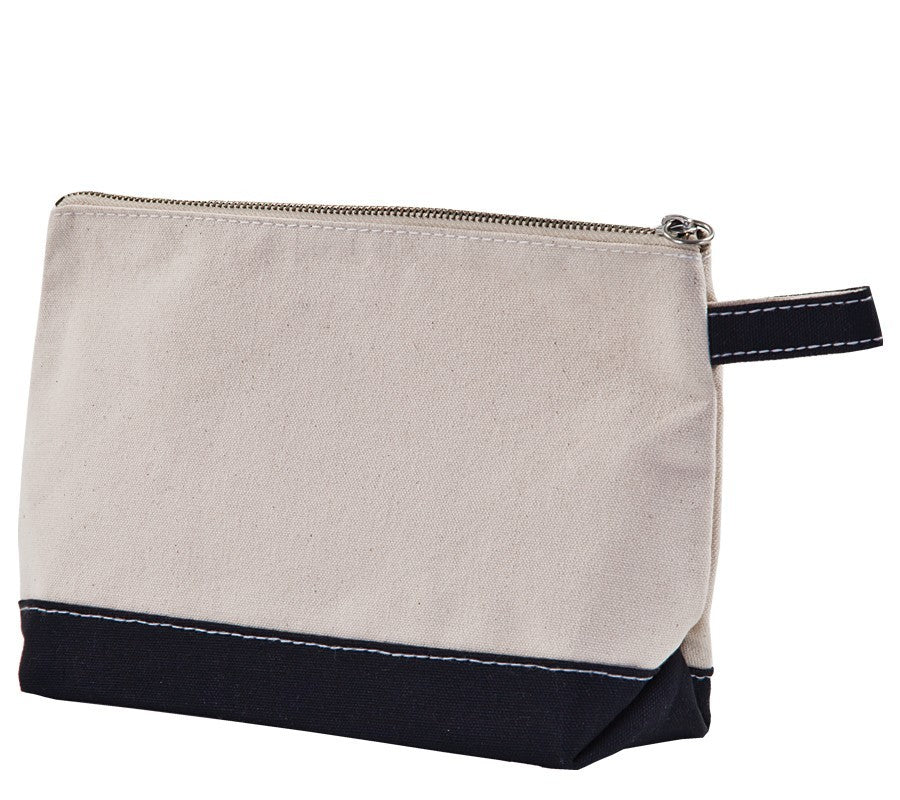 black personalized makeup bag