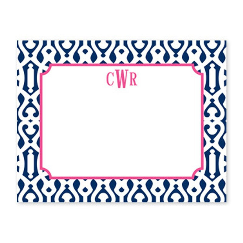 boatman geller cameron navy small flat notecard
