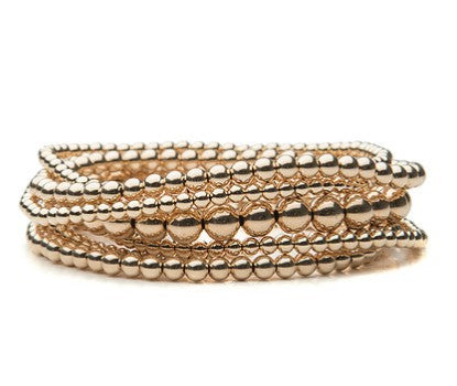 14k gold mixed stack gold (set of 5)
