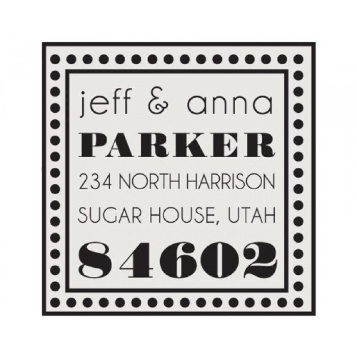 the parker self - inking square stamp