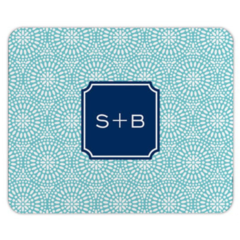 boatman geller bursts teal mouse pad
