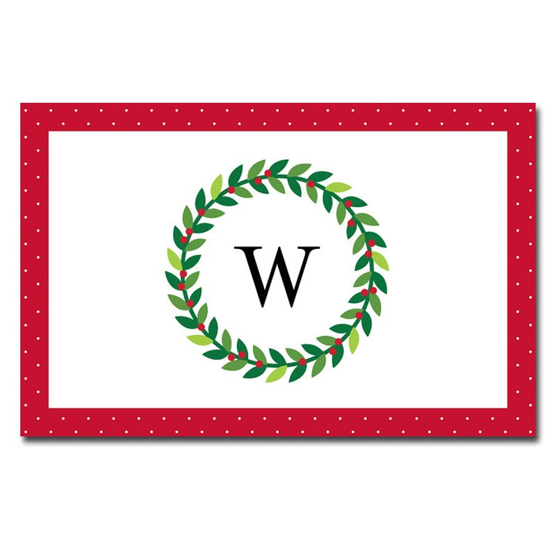 boatman geller wreath placemat