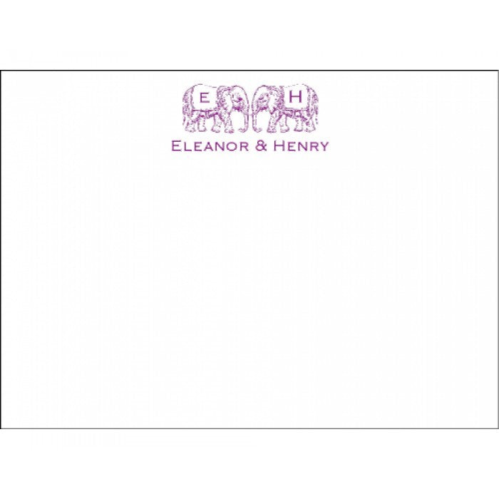 eleanor & henry elephantchildren's stationery
